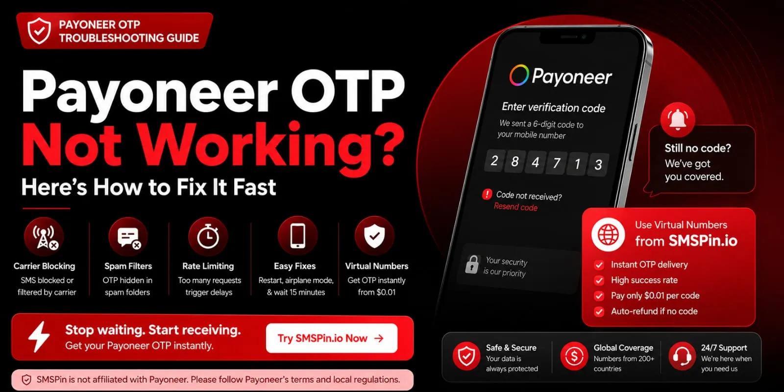 Payoneer OTP Not Working Here’s How to Fix It