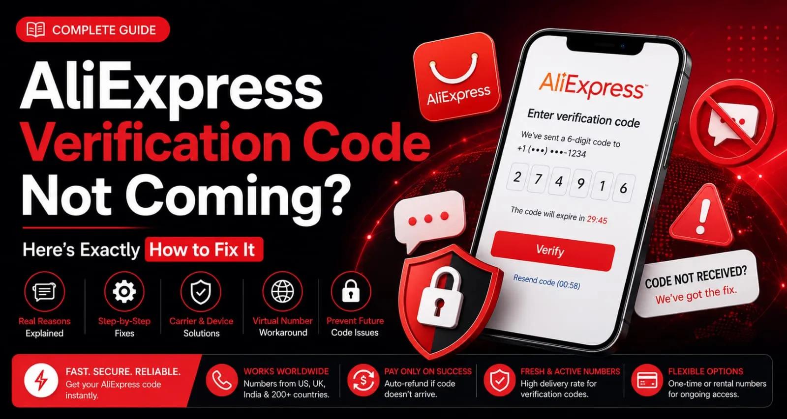 AliExpress Verification Code Not Coming Here’s How to Fix It