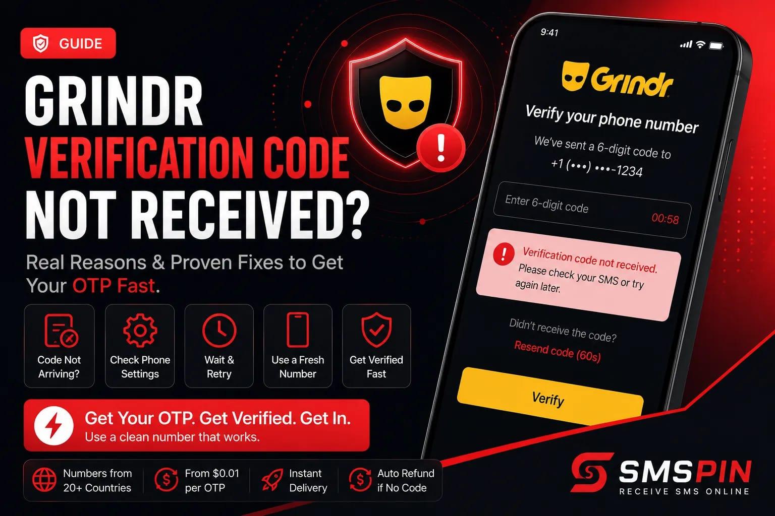 Grindr OTP Code Never Received Here’s How to Fix It