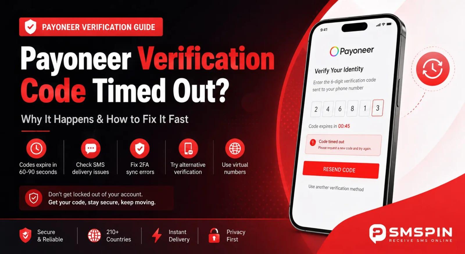 Payoneer Verification Code Timed Out? Fix It Fast