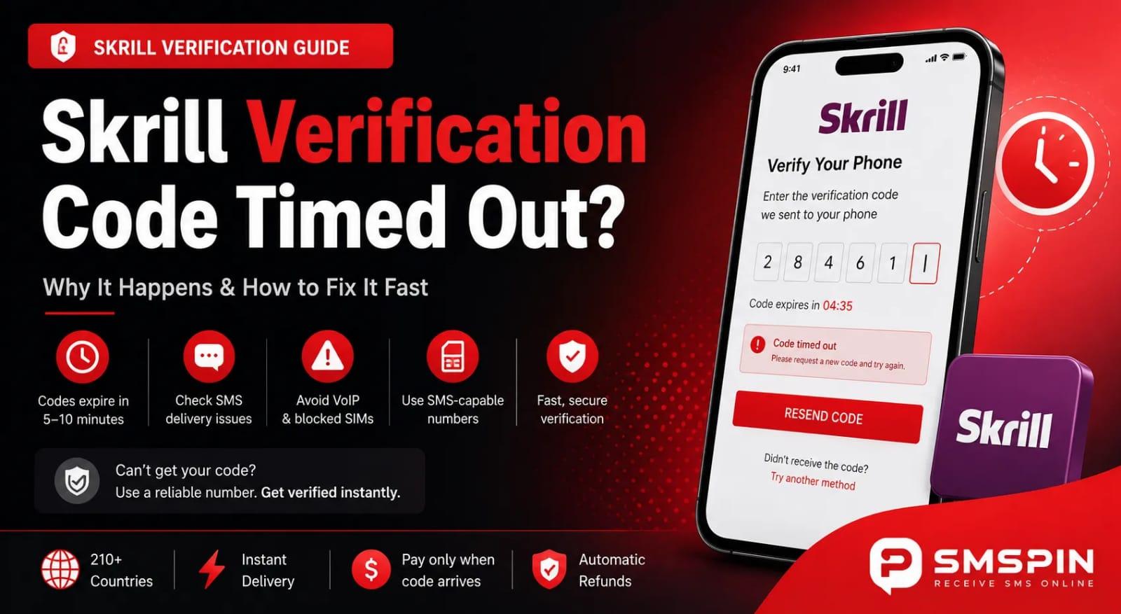 Skrill Verification Code Timed Out? What To Do
