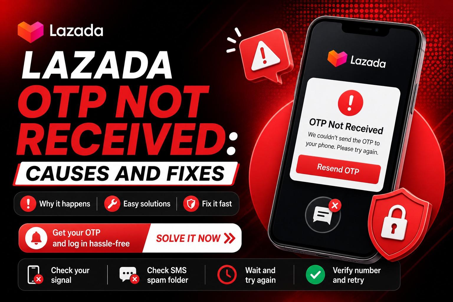 Lazada OTP Not Received: Causes and Fixes