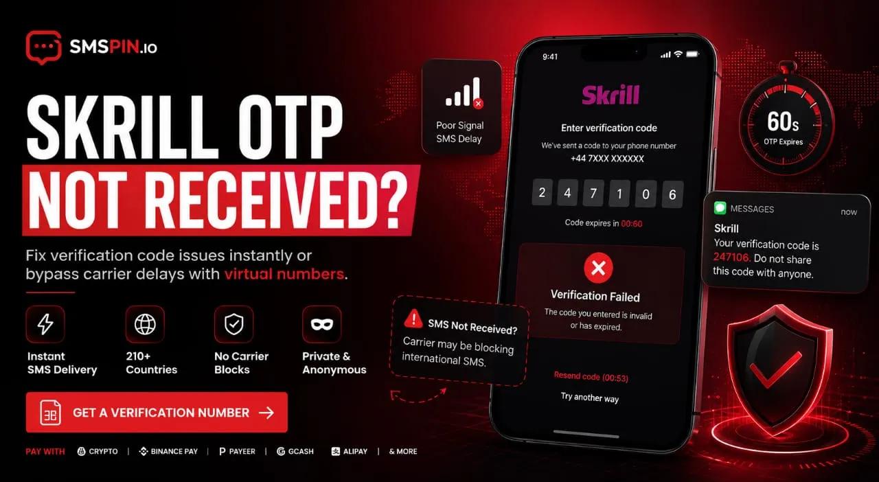 Skrill OTP Not Received Fix