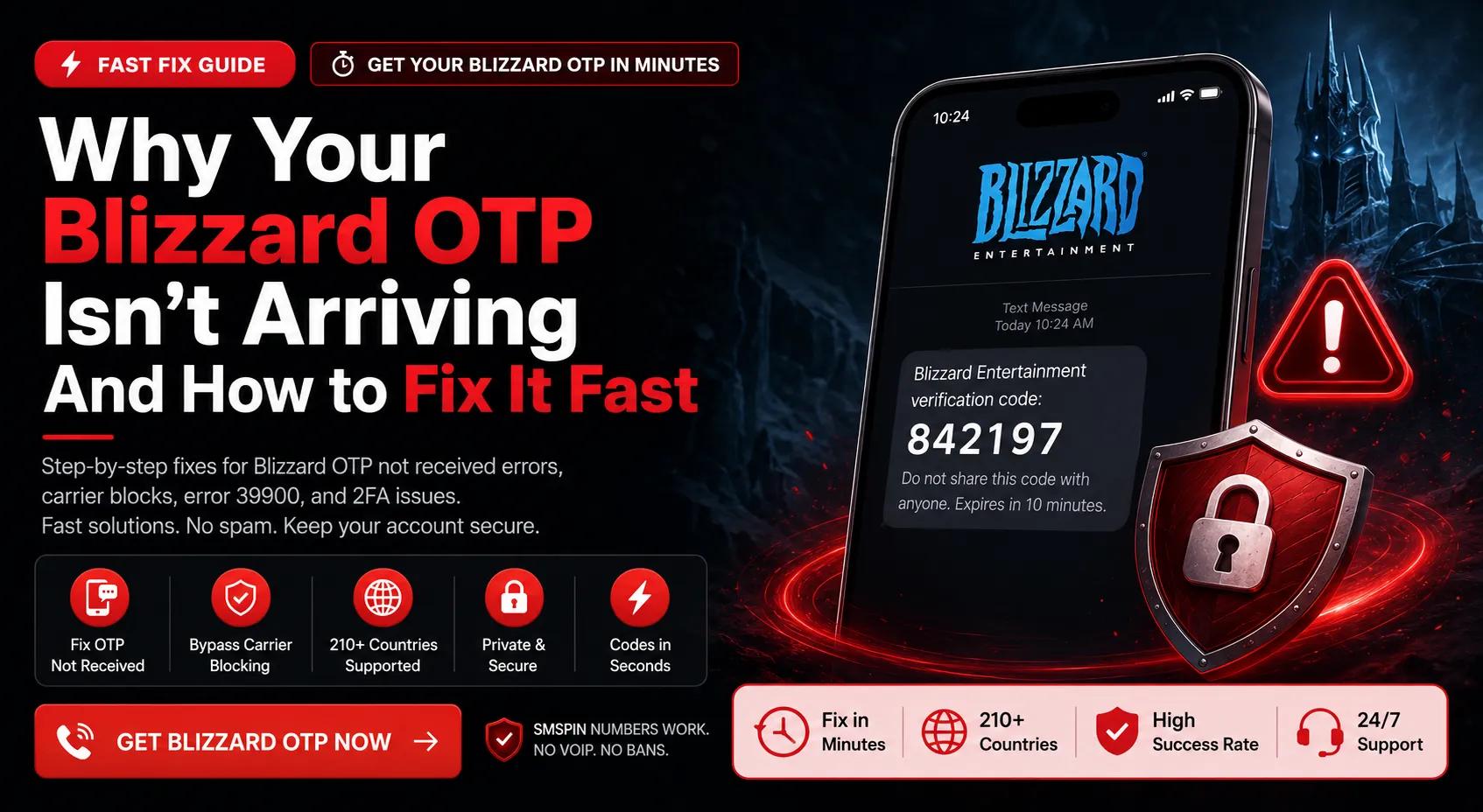 Blizzard Verification Code Not Received