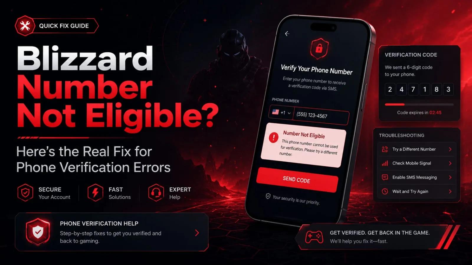 Blizzard Phone Number Not Eligible Hereās How to Fix It