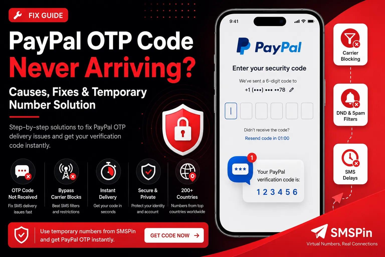 PayPal OTP Code Never Received Here’s How to Fix It
