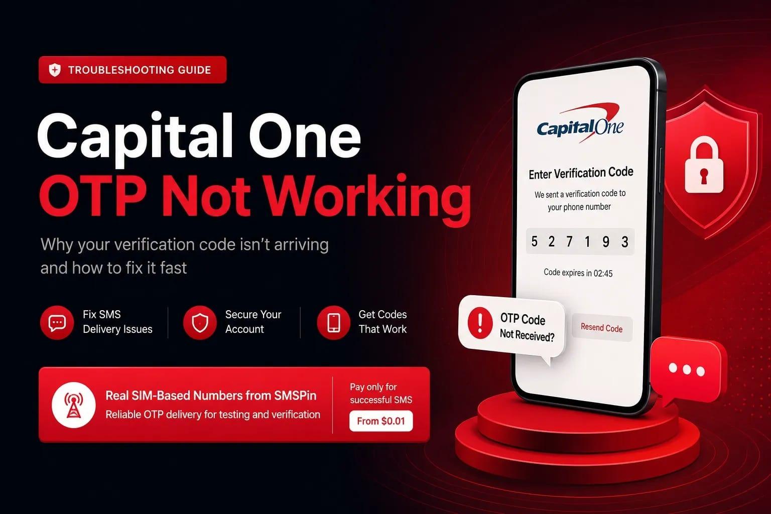 Capital One OTP Code Never Received? Try These Fixes